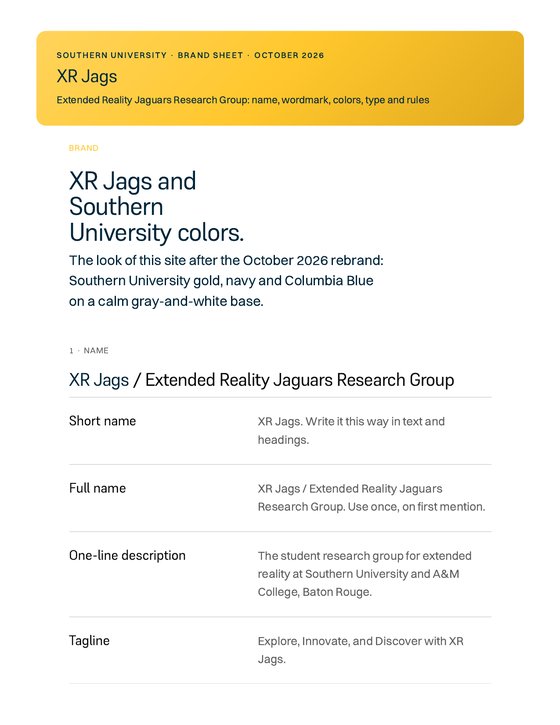 Cover of the XR Jags brand package PDF